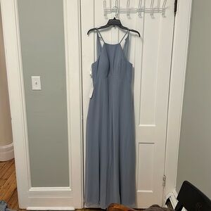 Azazie bridesmaids dress NEVER WORN, new with tags. Size A8. Color: Dusty Blue.